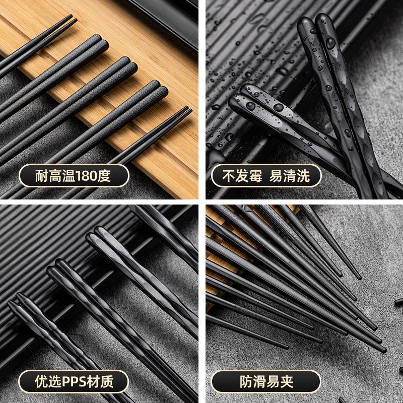Japanese Alloy Pointed Chopsticks Commercial Household Non-Slip Suit High Temperature Sterilization Anti-Mildew - Image 4