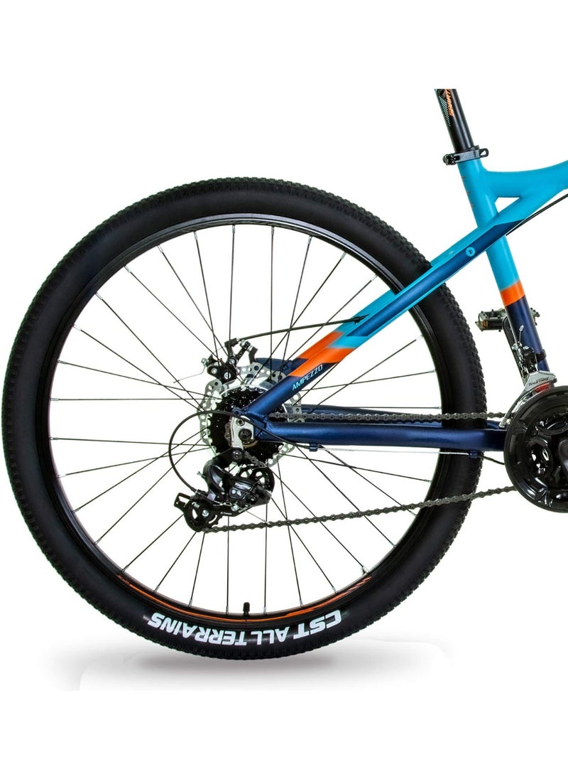 Spartan - Ampezzo Men's Mountain bike| 27.5 inch wheel size |21 Speed Shimano gear| for Adult | Blue - Image 1