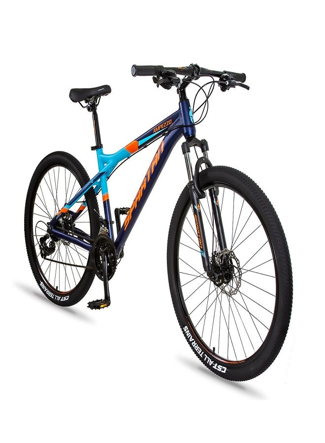 Spartan Ampezzo Men's Mountain bike| 27.5 inch wheel size |21 Speed Shimano gear| for Adult | Blue  - Image 2