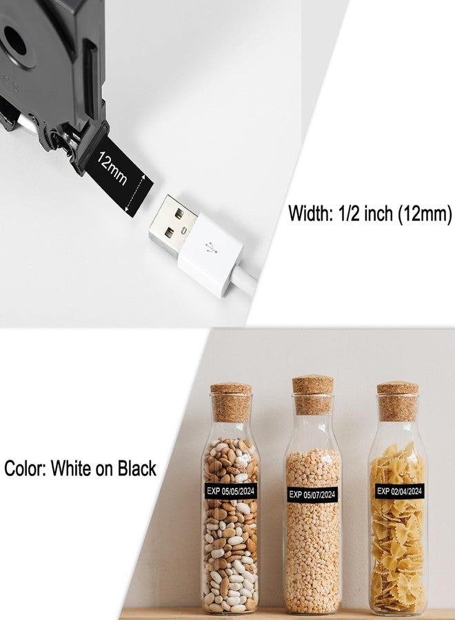 AUTM Compatible for Brother TZe-335 Label Tape 12mm White Text on Black Background Laminated, Durable, Waterproof – Compatible with Brother P-Touch Label Printers Pack of (3) - Image 5