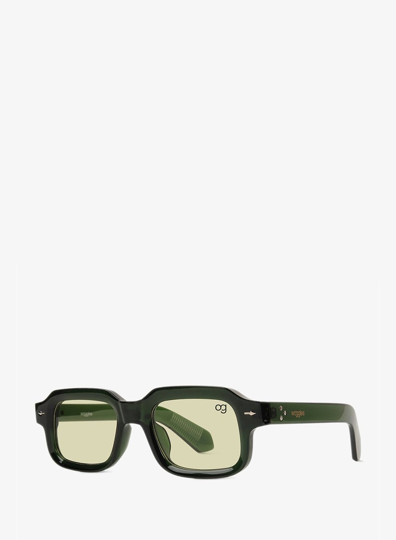 Woggles Designer Green Square Sunglasses| Men & Women| 100% Uv Protection - Image 5
