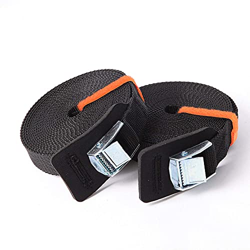 Boncas Sturdy 16-foot-by-1-inch Tie Down Strap Lashing Strap Cargo Tie-down Strap Padded Cam Lock Buckle 2 Pack - Image 1
