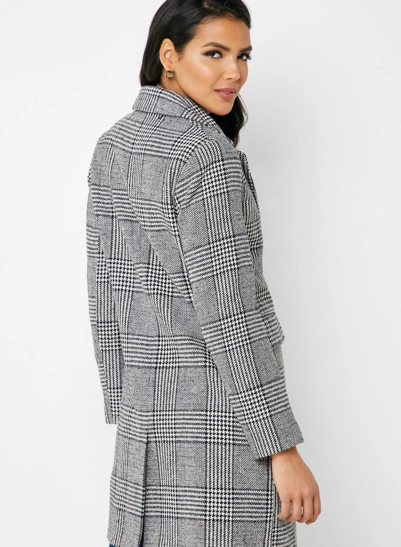 DOROTHY PERKINS Double Breasted Checked Coat