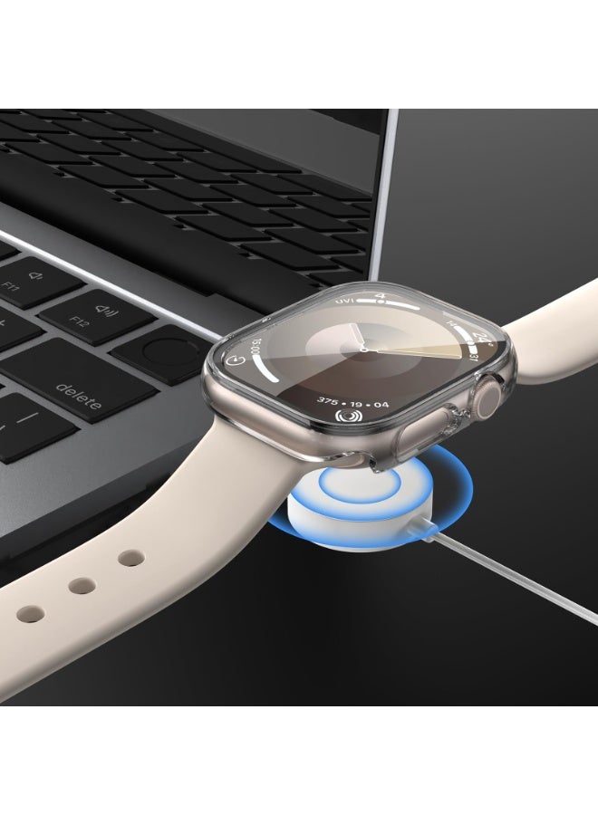 Waterproof Case for Apple Watch SE Series 6/5/4 44mm with Tempered Glass Screen Protector, 360 Full Coverage Protective Cover for Apple iWatch 44mm, Clear  - Image 4