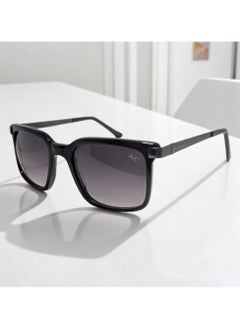Authentic Armando Cavelli sunglasses, crafted from carefully selected premium acetate for a luxurious look and longevity with extensive use. This model combines modernity and classic style, with a raw black acetate front and gunmetal -plated metal temples to complete your luxury look. Comes with premium polymer lenses offer UV400 protection in a gradient grey