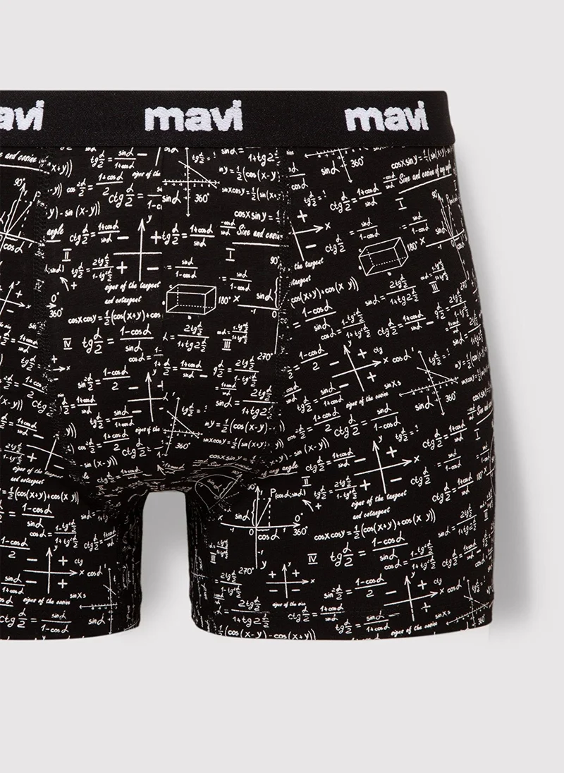 Mavi Printed Black Boxers