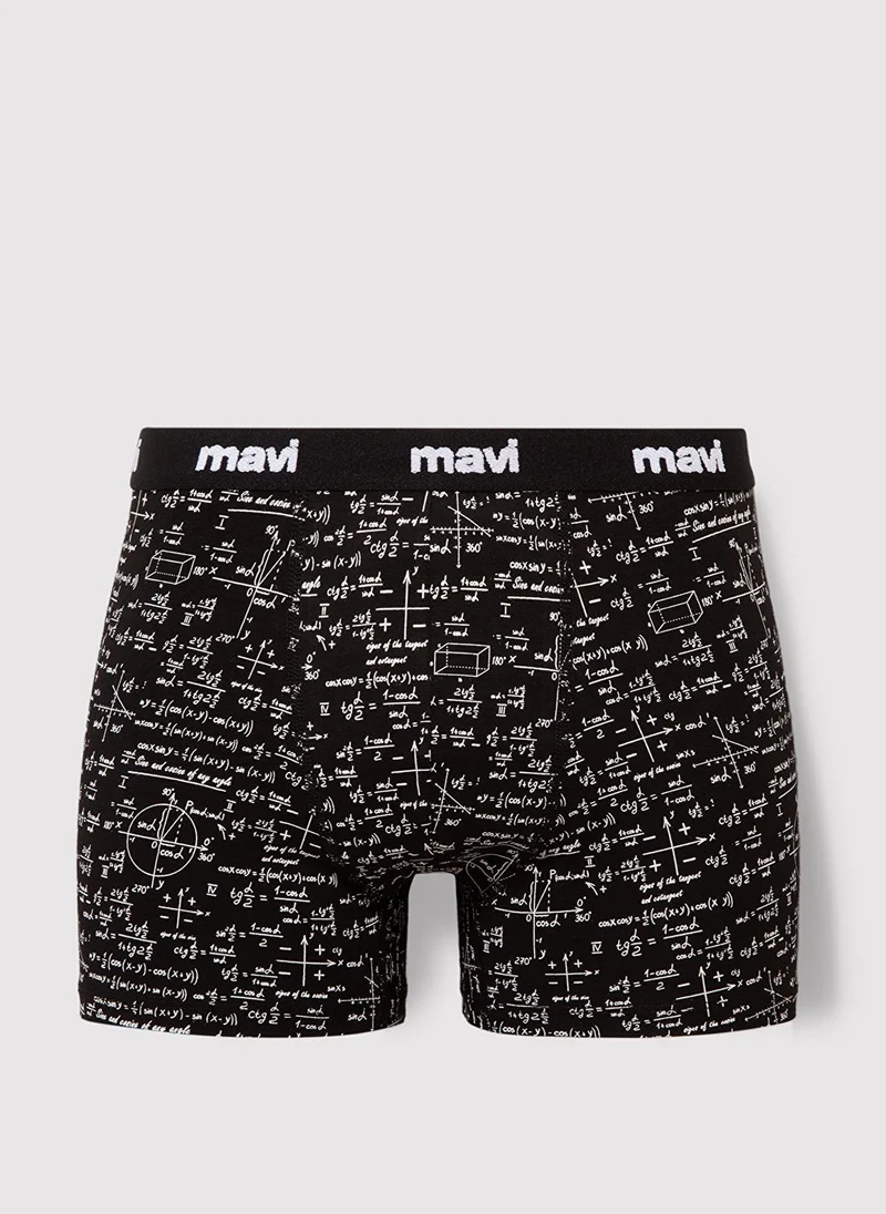 Mavi Printed Black Boxers