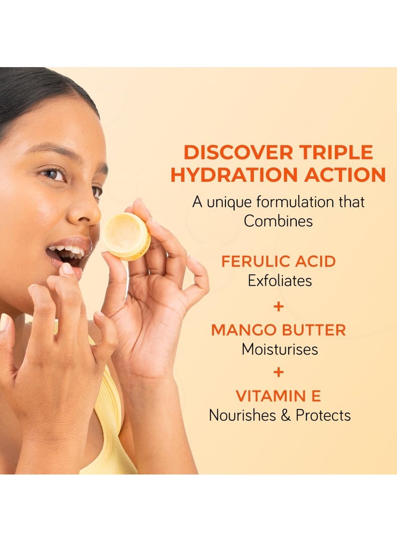 Moody Vitamin C Lip Scrub Balm - 85% Reduction in Dark Lips & Pigmentation | Heals Dry & Chapped Lips with Mandarin Orange & Argan Oil | 100% Vegan for Women & Men (15gm) - Image 5