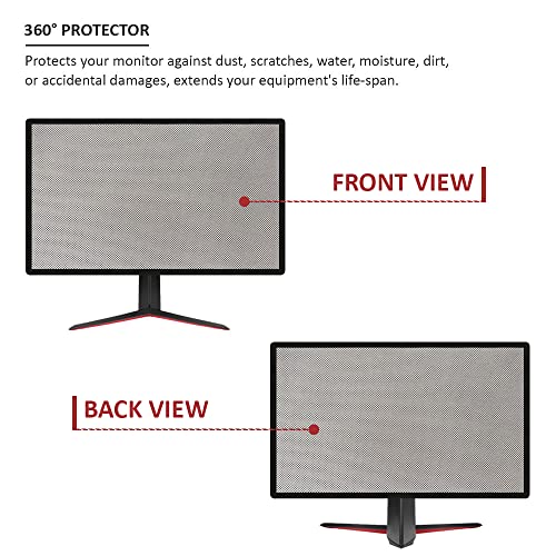 Cranique Polycarbonate Dust Proof LCD / LED Monitor Cover For 27" Dell | HP | LG | Lenovo | Samsung | Acer | Benq 27 Inch (Grey) - Image 5