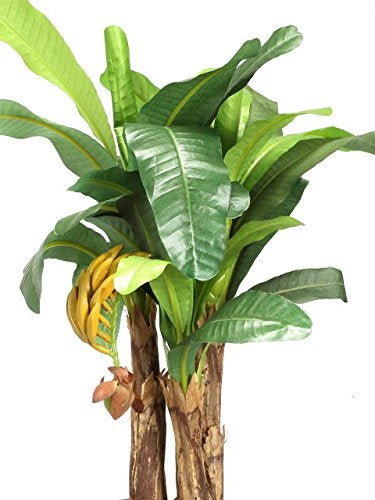 Fourwalls Artificial Ficus Bonsai Plant in a Ceramic Vase for Home and Office Decor (33 Leafs, 47 cm Tall, Mixed Material, Green) - Image 2
