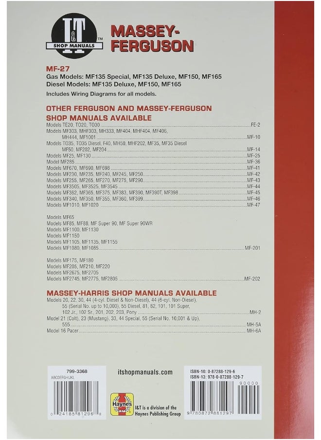 Massey-Ferguson MDLS MF135 MF150 & MF 165  - Image 2