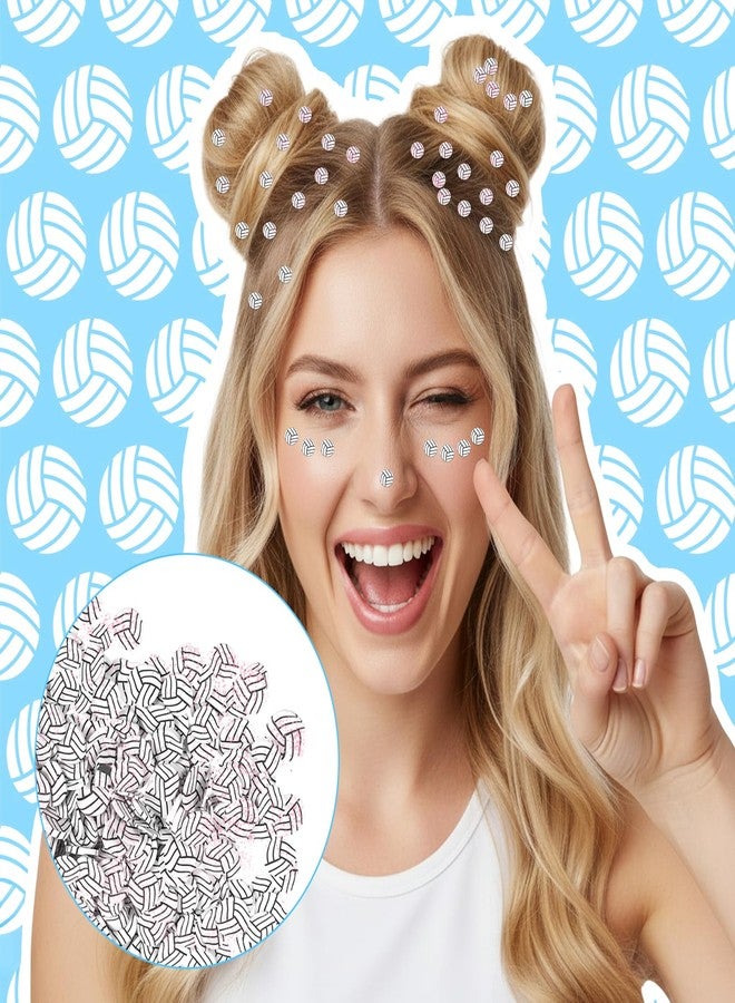 HaiFafafaing 30g Mini Volleyball Polymer Clay Slices, 0.2 Inch Tiny Clay Volleyball Pieces, Sports Sprinkles Ball Confetti for Clips, Nail Art, DIY Craft, Party Decoration Favors for Team Sports Lover - Image 3