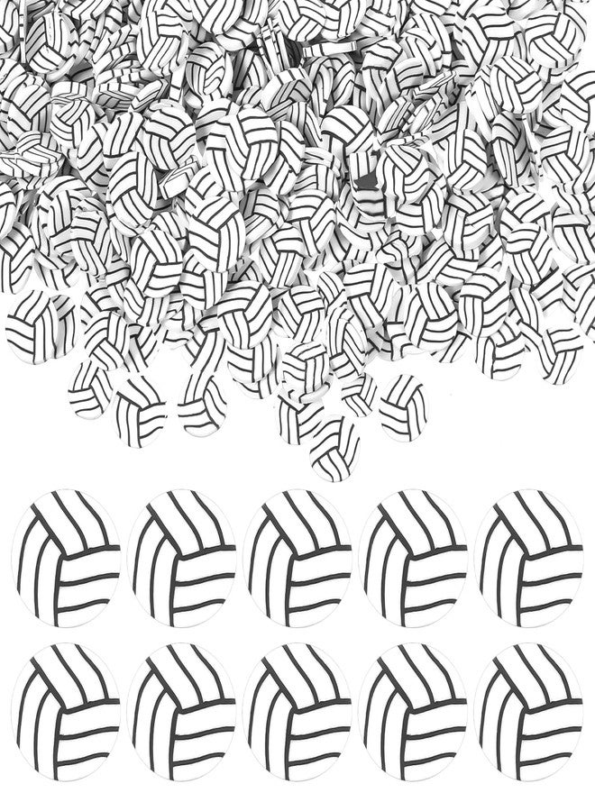 HaiFafafaing 30g Mini Volleyball Polymer Clay Slices, 0.2 Inch Tiny Clay Volleyball Pieces, Sports Sprinkles Ball Confetti for Clips, Nail Art, DIY Craft, Party Decoration Favors for Team Sports Lover - Image 1