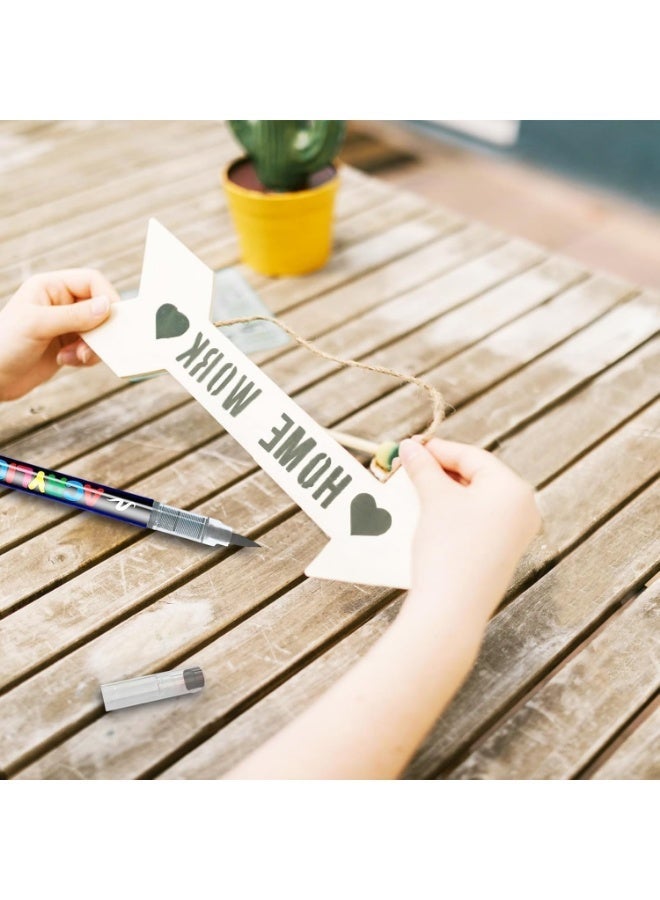 **مجموعة أقلام وعلامات ألوان أكريليك، 12 قطعة أقلام أكريليك، طرف فرشاة ناعم، دقيقة من 1 إلى 6 مم، ألوان أكريليك سريعة الجفاف لرسم الصخور والقماش والخشب والزجاج والحرف اليدوية (أسود)** - Image 4