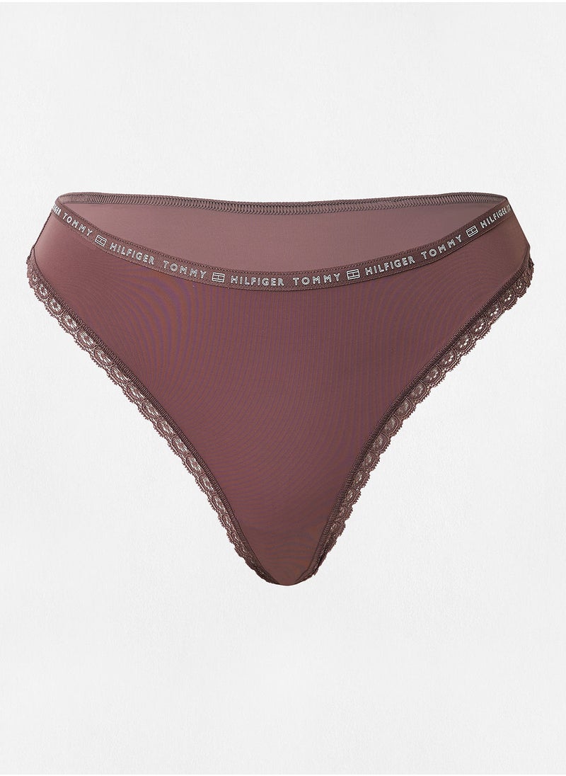 TOMMY HILFIGER - Microfibre Lace Thongs (pack of 3) - Image 1