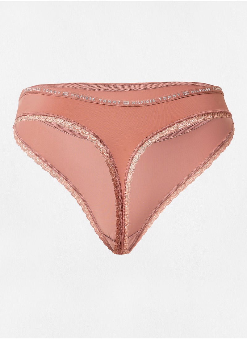 TOMMY HILFIGER - Microfibre Lace Thongs (pack of 3) - Image 1