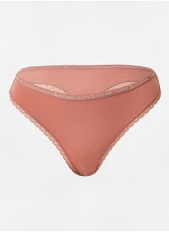 Microfibre Lace Thongs (pack of 3)