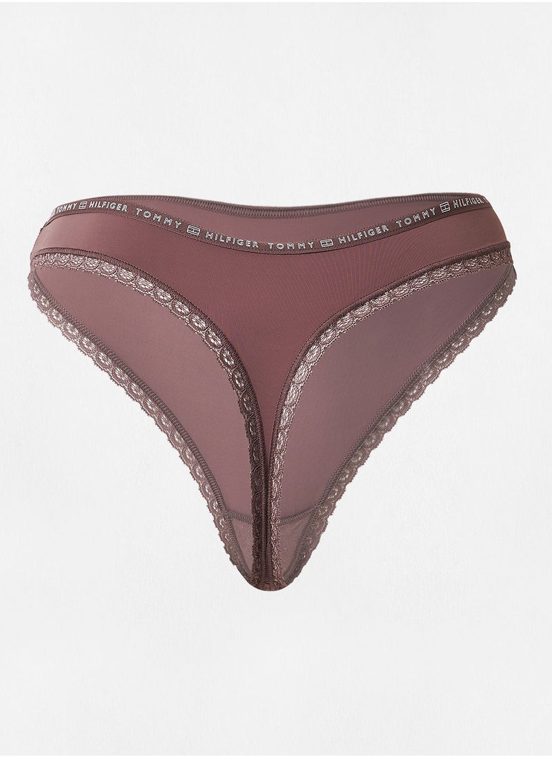 TOMMY HILFIGER - Microfibre Lace Thongs (pack of 3) - Image 1