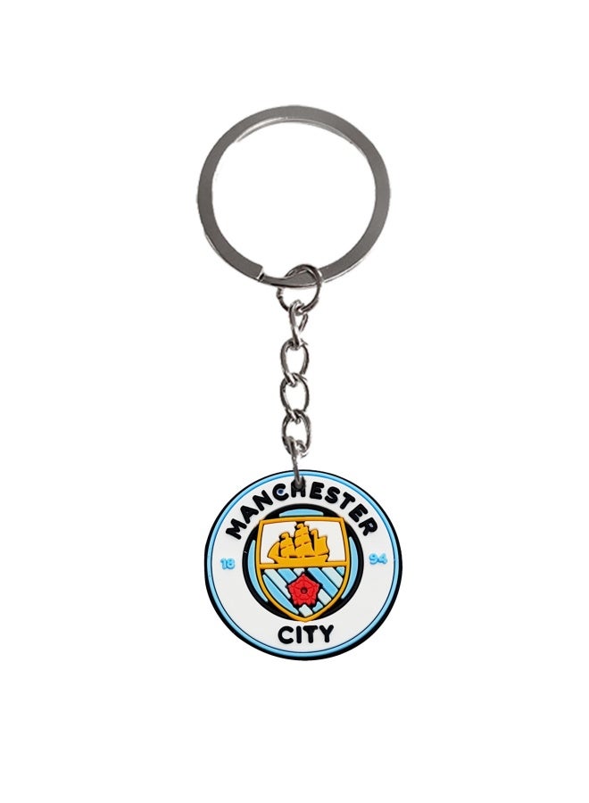 Football team logo keychain pendant pvc soft keychain, schoolbag pendant keychain hanging - Image 1