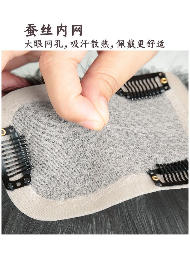 Estelle Wig Manufacturer Wholesale Full Hand Braided Single Mesh Replacement Block Ladies Head Cover White Hair Wig Piece Real Hair - Image 4