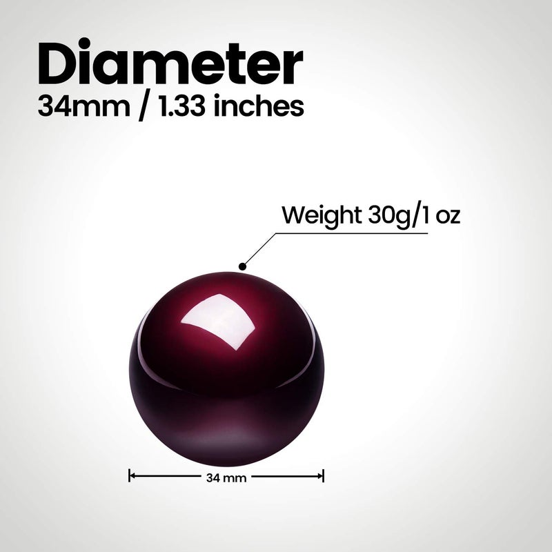 Perixx PERIPRO-303GR 34mm Replacement Trackball – Glossy Red Ball for Logitech M570, MX Ergo, PERIMICE-517/717 – Smooth Precision Control for Trackball Mice - Image 3
