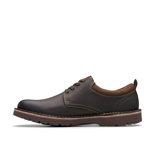 clarks حذاء كلاركس كولكشن للرجال إيستريدج لو أوكسفورد، جلد بني داكن، 7.5 متوسط أمريكي - Image 3