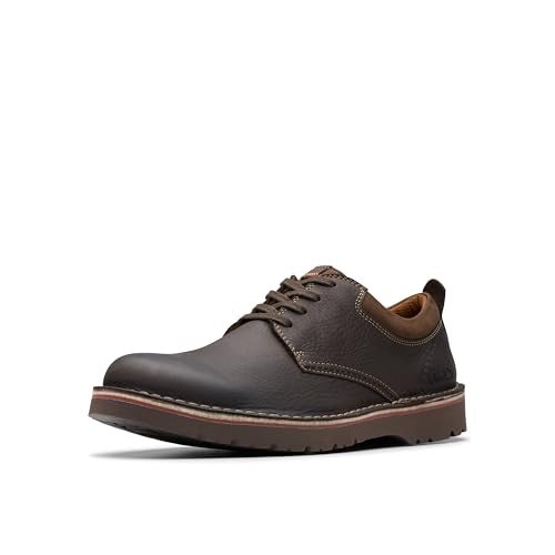 clarks حذاء كلاركس كولكشن للرجال إيستريدج لو أوكسفورد، جلد بني داكن، 7.5 متوسط أمريكي - Image 1