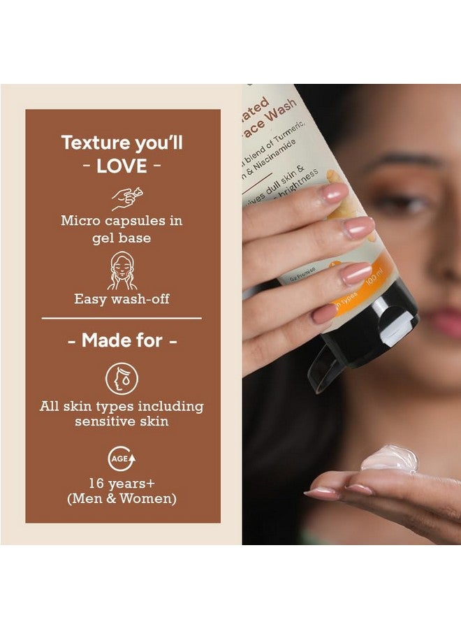 CITTA Encapsulated Ubtan Face Wash For Men & Women | Triple Power Of Turmeric, Saffron & Niacinamide | Removes Suntan, Revives Dull Skin & Enhances Brightness | Encapsulated Ubtan Technology Face Wash For All Skin Types | Non-Drying, Nourishing | 100 ml - Image 4