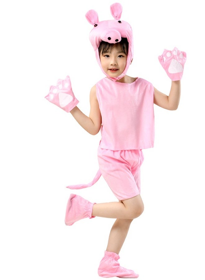 NIBEMINENT أزياء أداء الأطفال، أزياء أداء الحيوانات على المسرح، ملابس حيوانات قصيرة الأكمام للصيف وملابس تنكرية - Image 1