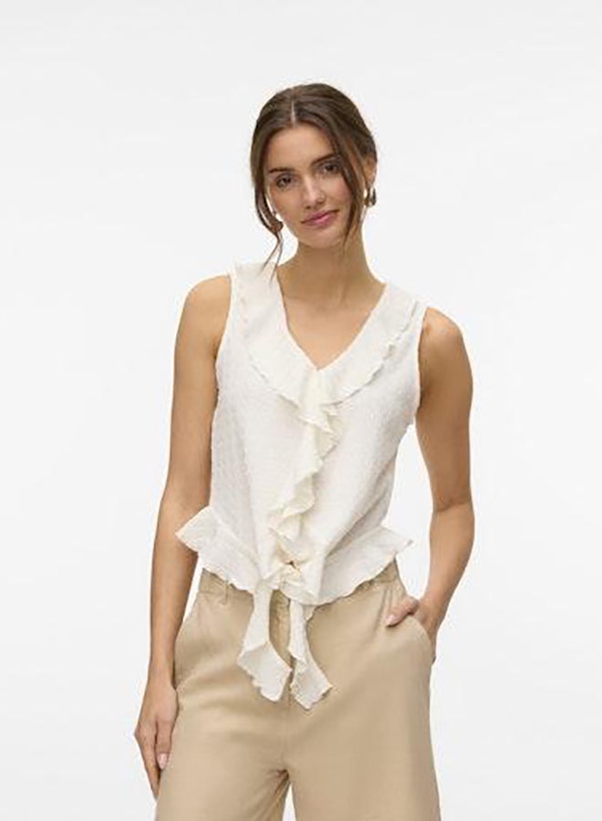 VERO MODA Vmida Sl Frill Top Jrs Ga - Image 3