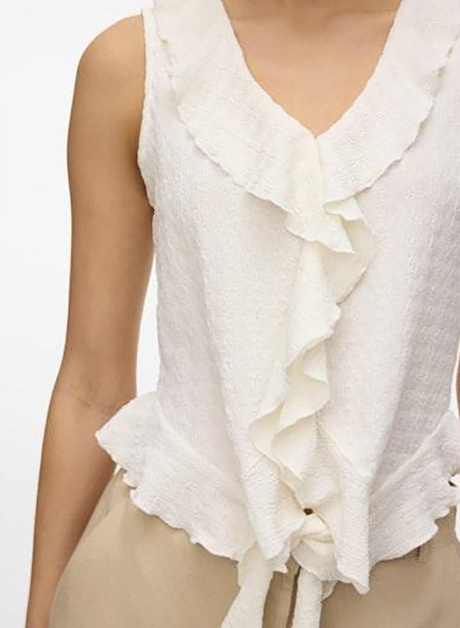 VERO MODA Vmida Sl Frill Top Jrs Ga - Image 4