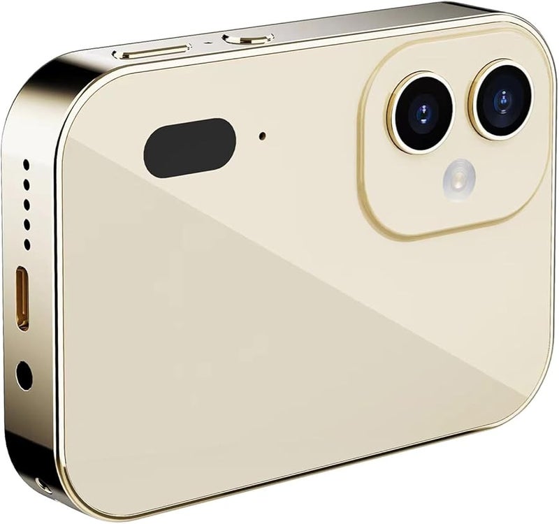 Asixxsix كاميرا رقمية بدقة 4K يو إتش دي تكبير 16X تركيز تلقائي شاشة تعمل باللمس 3 بوصة كاميرا فيديو مدونة للمبتدئين ذهبي - Image 1