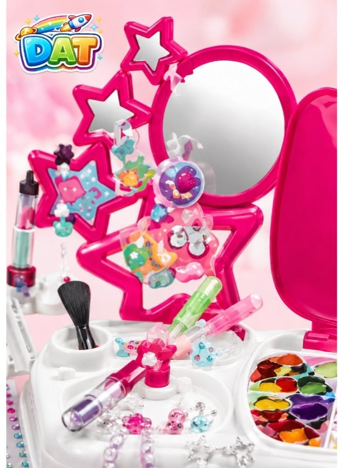 DAT Beauty Set Jewelry Making Kit with Mirror - Girls Fashion Accessories Beads & Gems Creative Toy - Image 5