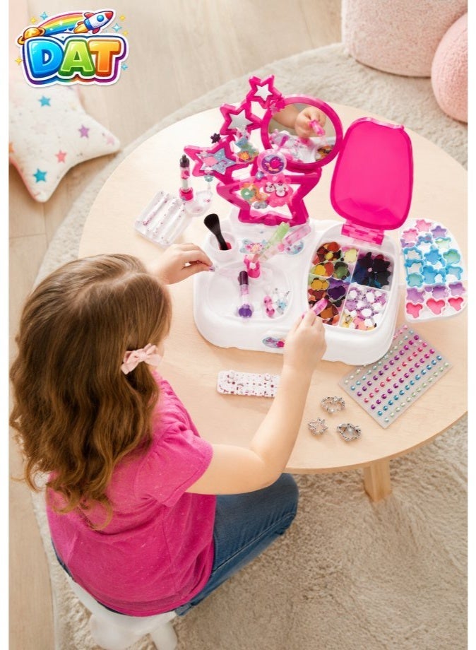 DAT Beauty Set Jewelry Making Kit with Mirror - Girls Fashion Accessories Beads & Gems Creative Toy - Image 2