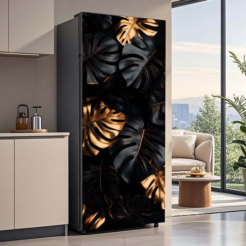 AOHMPT Self-Adhesive Refrigerator Wrap Set - Removable Vinyl Fridge Stickers, Peel & Stick Door Mural Decor for Kitchen, Bar, Office 32.3x78.7 - Image 1