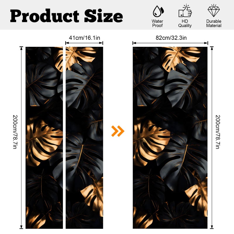 AOHMPT Self-Adhesive Refrigerator Wrap Set - Removable Vinyl Fridge Stickers, Peel & Stick Door Mural Decor for Kitchen, Bar, Office 32.3x78.7 - Image 2