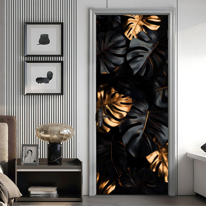 AOHMPT Self-Adhesive Refrigerator Wrap Set - Removable Vinyl Fridge Stickers, Peel & Stick Door Mural Decor for Kitchen, Bar, Office 32.3x78.7 - Image 4
