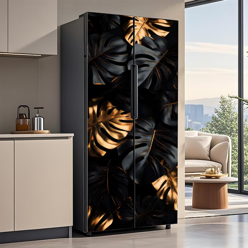 AOHMPT Self-Adhesive Refrigerator Wrap Set - Removable Vinyl Fridge Stickers, Peel & Stick Door Mural Decor for Kitchen, Bar, Office 32.3x78.7 - Image 5