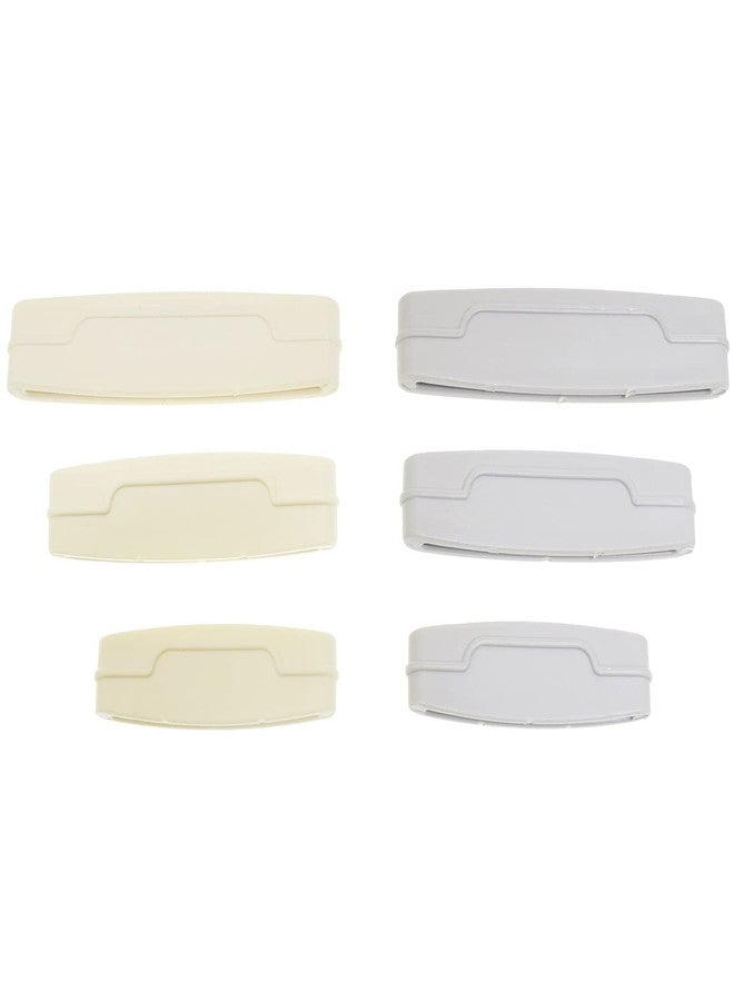N.C 6pcs Toothpaste Tube Squeezer Dispenser 3 Sizes Plastic Rolling Toothpaste Clip for Bathroom（Gray, White） - Image 1