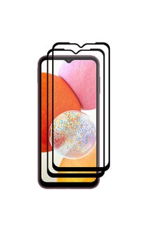 O Ozone Pack Of 2 for Samsung Galaxy A14 5G / A14 Screen Protector 9H Hardness Full Coverage Screen Guard HD Ultra-thin Tempered Glass Screen Protector - Black  - Image 1