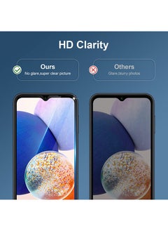 O Ozone Pack Of 2 for Samsung Galaxy A14 5G / A14 Screen Protector 9H Hardness Full Coverage Screen Guard HD Ultra-thin Tempered Glass Screen Protector - Black  - Image 5