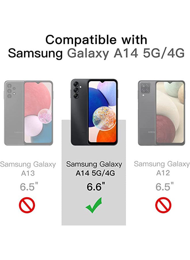 O Ozone Pack Of 2 for Samsung Galaxy A14 5G / A14 Screen Protector 9H Hardness Full Coverage Screen Guard HD Ultra-thin Tempered Glass Screen Protector - Black  - Image 2