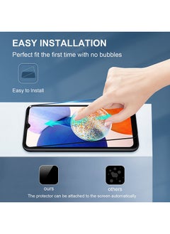 O Ozone Pack Of 2 for Samsung Galaxy A14 5G / A14 Screen Protector 9H Hardness Full Coverage Screen Guard HD Ultra-thin Tempered Glass Screen Protector - Black  - Image 4
