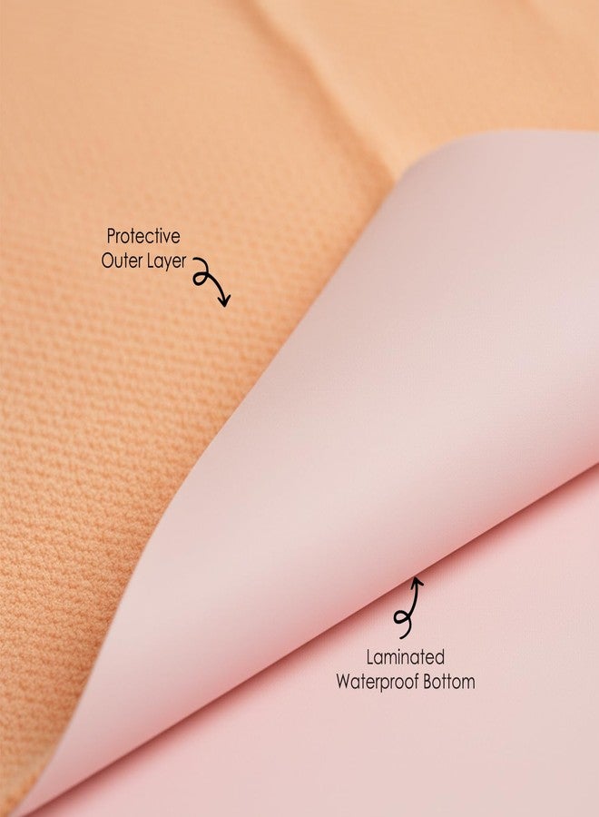 BabyMoo Changeable Dry Sheet I Water-Resistant Bed Protector Sheet I Baby Water Proof Dry Sheet (1, Orange, Medium) - Image 2