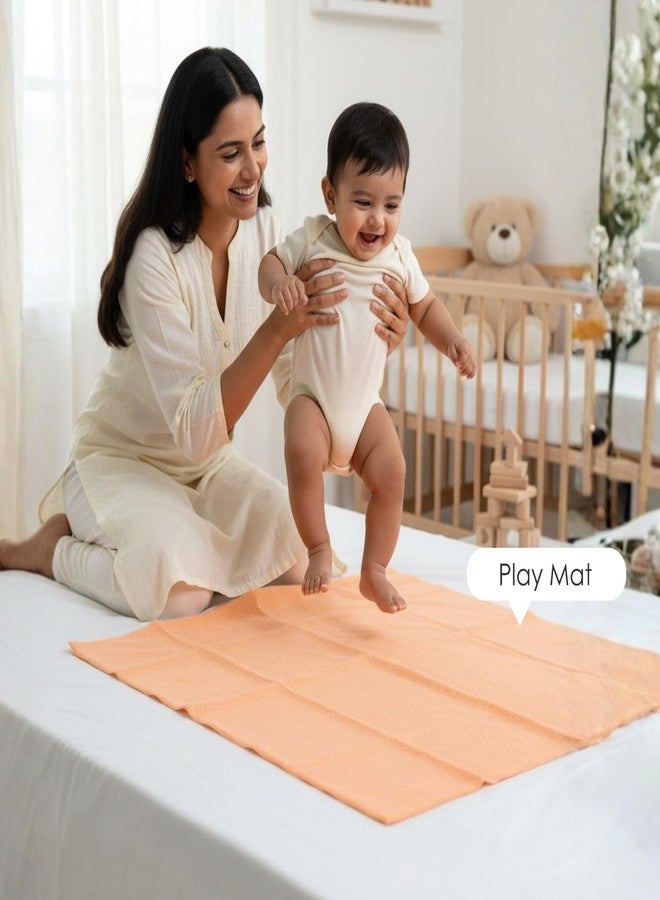 BabyMoo Changeable Dry Sheet I Water-Resistant Bed Protector Sheet I Baby Water Proof Dry Sheet (1, Orange, Medium) - Image 5