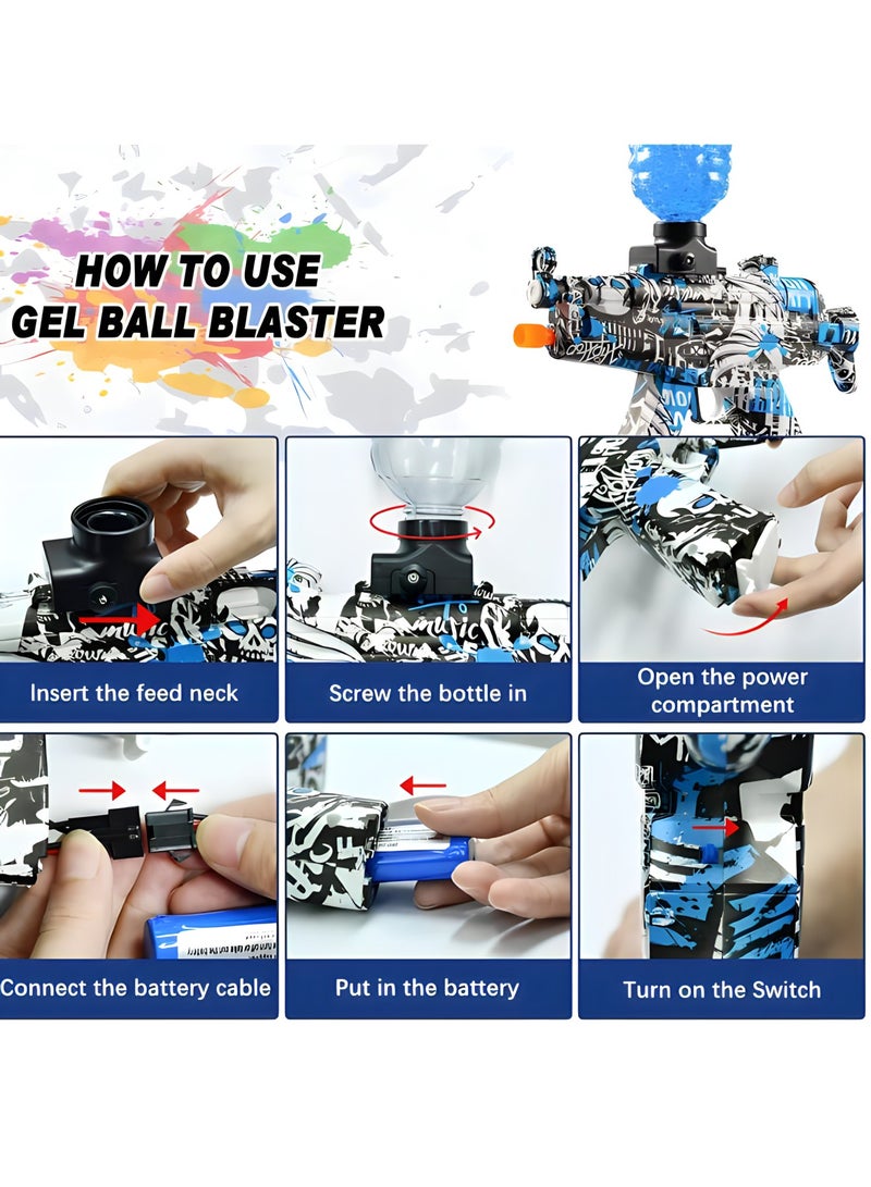 MAGIC VAULT k47 Electric Gun Splatter Ball Gel Blaster with 1000 Water Beads and Goggles | Automatic is Eco Friendly Outdoor Activities Team Game for Kids - Image 2