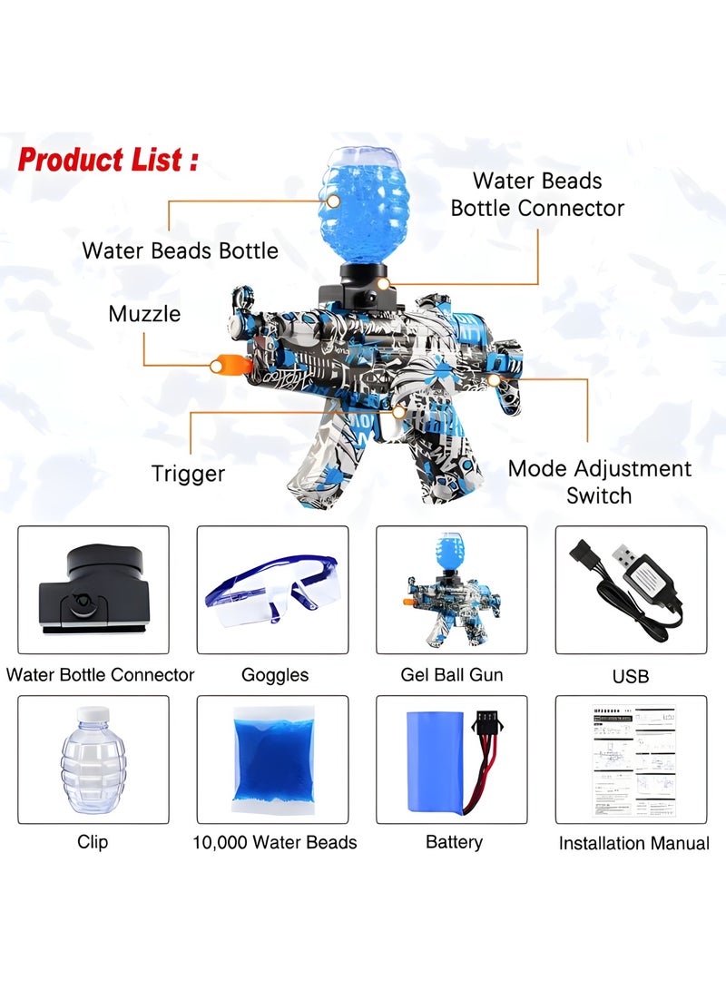 MAGIC VAULT k47 Electric Gun Splatter Ball Gel Blaster with 1000 Water Beads and Goggles | Automatic is Eco Friendly Outdoor Activities Team Game for Kids - Image 5