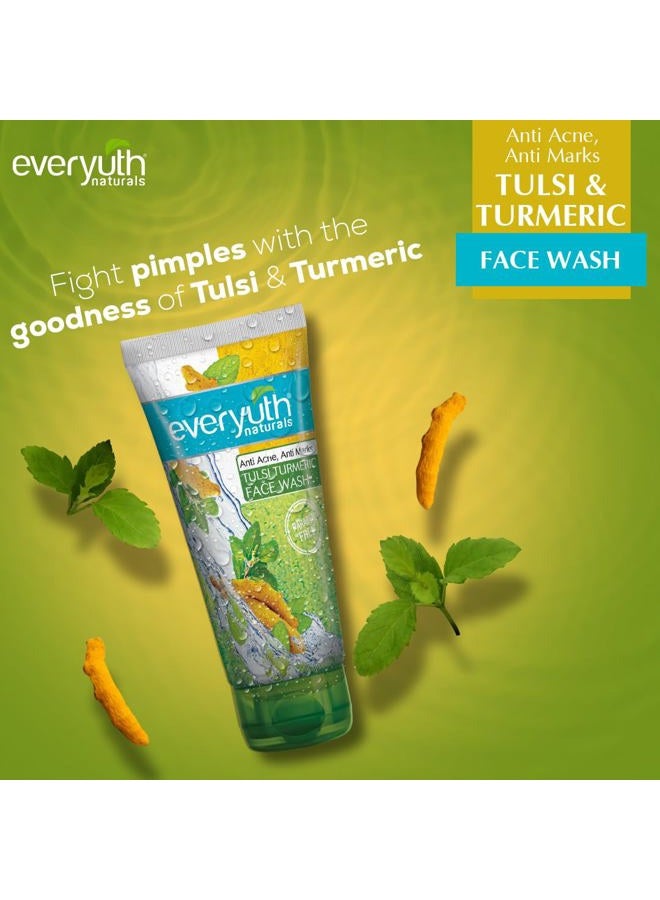 Everyuth Naturals Tulsi Turmeric Face Wash (150g + Free 15g) - Image 2