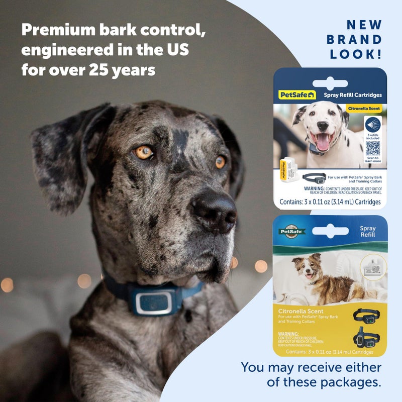 PetSafe Spray Refill - Citronella - No-Mess Replacement Cartridges Spray Dog Bark Collar Remote Training Collar - Refill Cartridge Only - 3-Pack - PAC00-16371 - Image 2