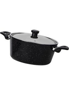 Top Chef 16 Piece Cookware Set  (Pot 18-20-22-24-28 - Milkpot 16 - Tray 30 - Oblong Tray 30 - Frying Pan 26 - Grill 28) Black  - Image 3